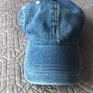 Denim baseball cap